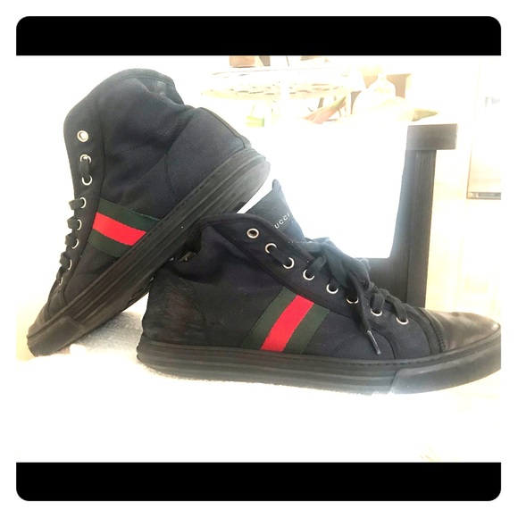 black gucci converse